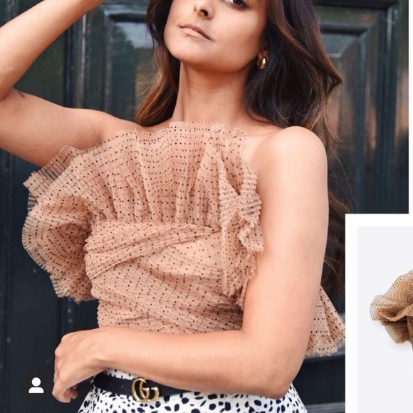 Zara tulle strapless crop top - Picture 10 of 15